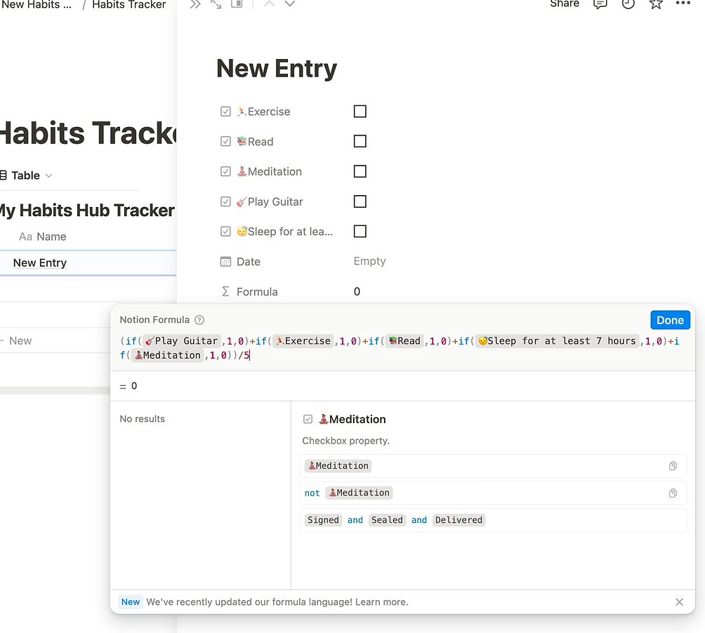 Defining a formula property in Notion