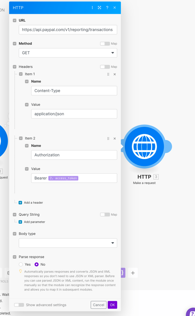 Accessing PayPal API with the access token