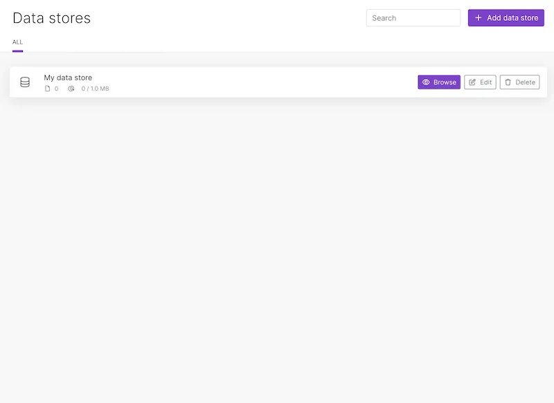 Browse data store in Make