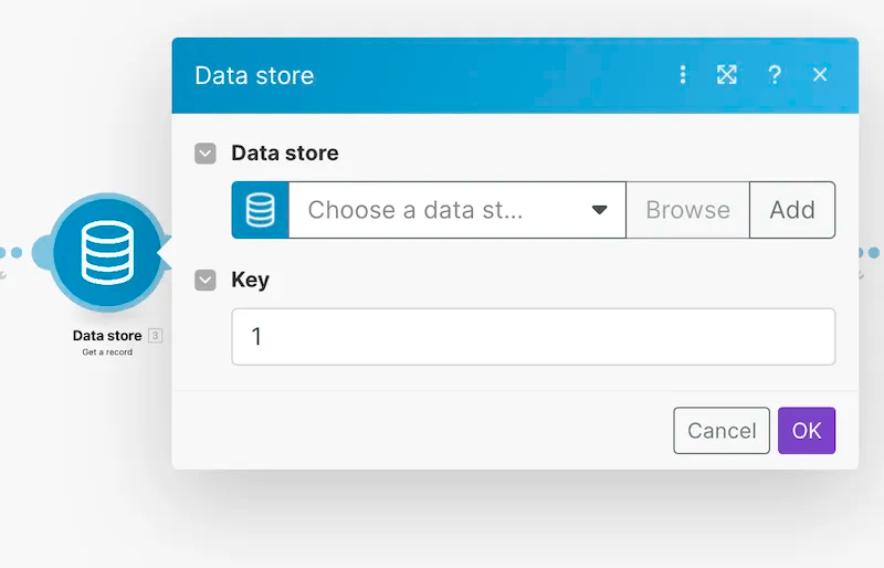 Make data store module - Get a record