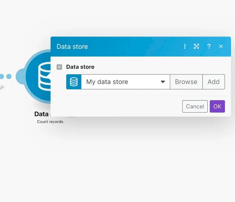 Make data store module - Count records