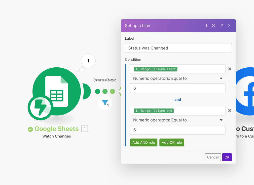 Creating a filter in Make